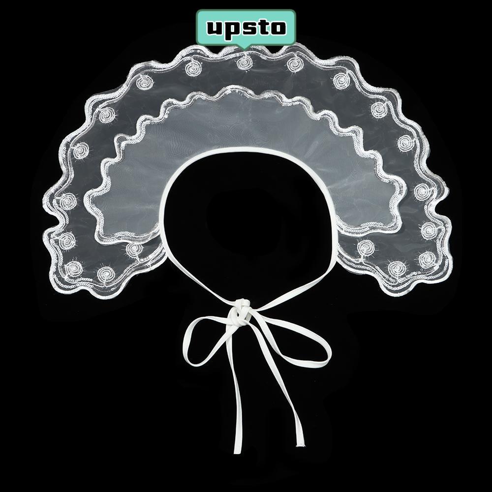 【⚡เวลาจำกัดราคาต่ำ】อัพโต เสื้อปกปลอมแฟชั่นผ้าพันคอผ้าคลุมไหล่ตกแต่งปักเสื้อลูกไม้ปกเท็จ