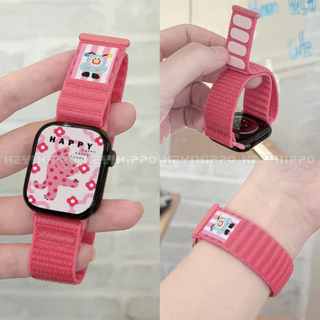 น่ารักการ์ตูน Nilongshan รูปแบบสายคล้องคอเหมาะสําหรับ iwatch 11/SE3/10/9/8/7/6/5/4/3/2/1 สาย Velcro เหมาะสําหรับ 49/46/45/44/42/41/40/43 มม.