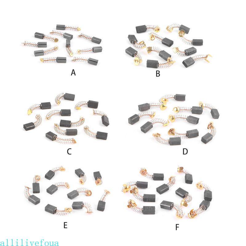 Allilivefoua 10 ชิ้นแปรงคาร์บอนเปลี่ยนแปรงคาร์บอนสําหรับ Ma keta 1900B 3701 3703 J1Z-F03-13B FF-16A