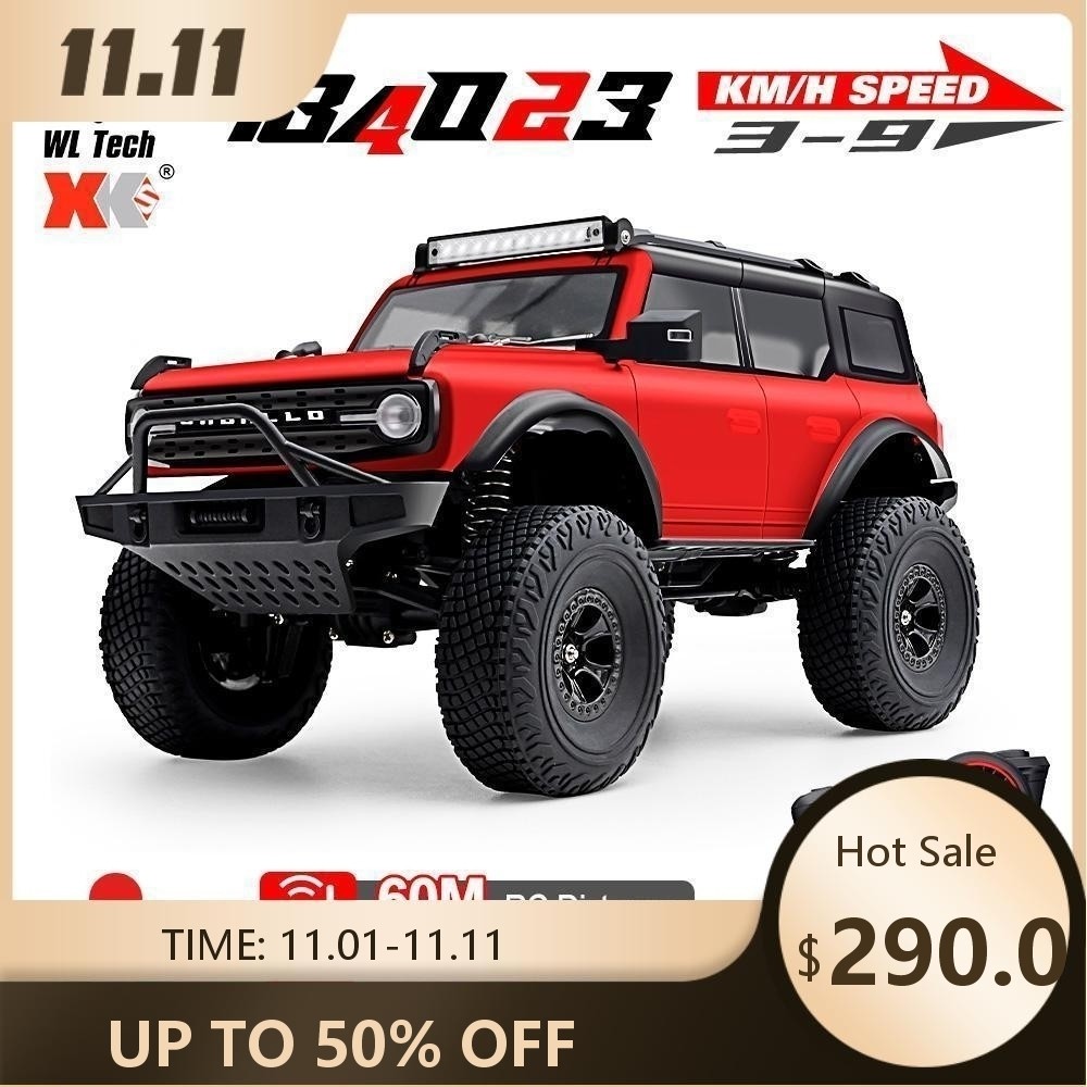 Wltoys 184023 รถ RC 9 กม./ชม. ขับเคลื่อนสี่ล้อ 1/18 Scale รถออฟโรด CCS Cruise Control ยางยางรีโมทคอนโทรลรถปีนเขา