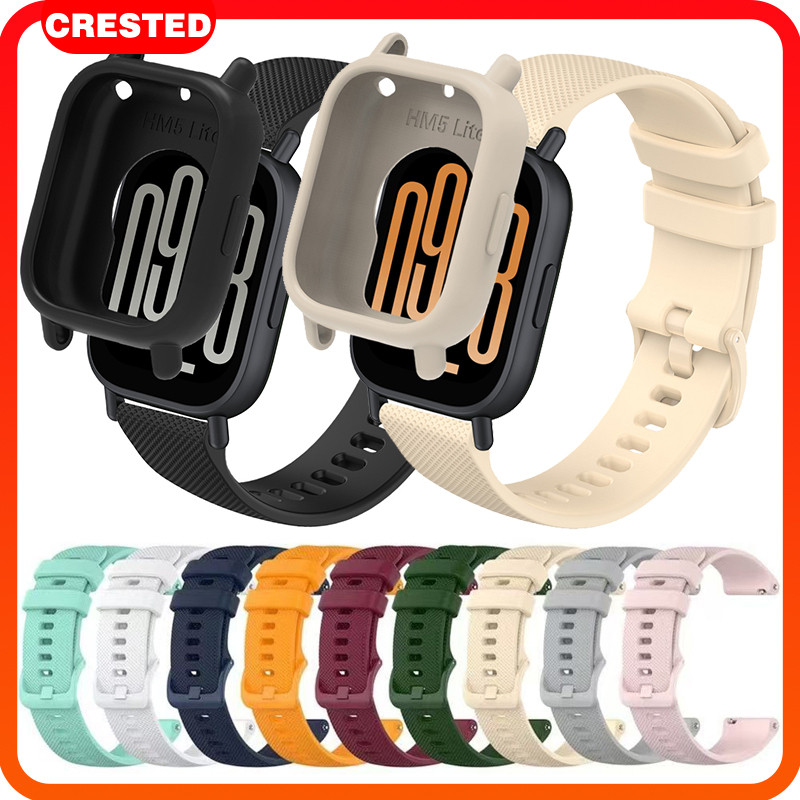 กรณีสายรัด for Redmi Watch 5 Active สายรัดข้อมือป้องกันหน้าจอยาง for Smartwatch Xiaomi Redmi Watch 5 Lite