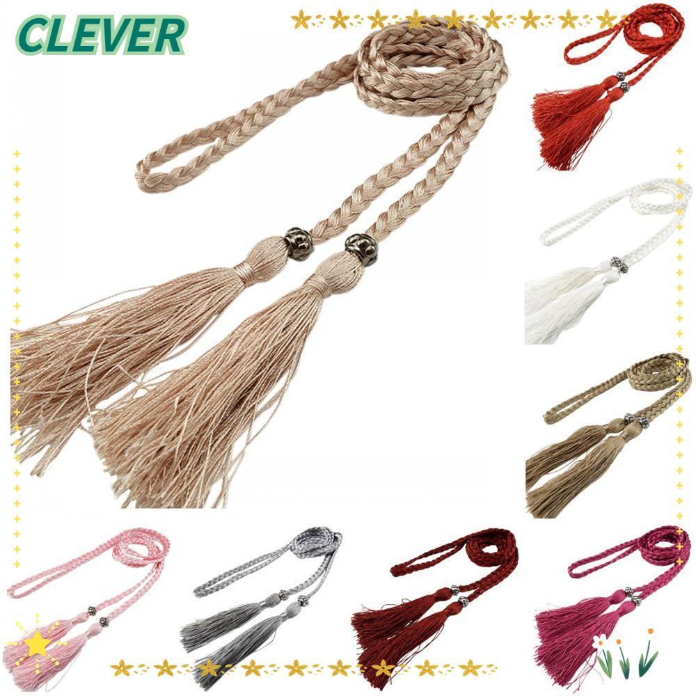 CLEVER เชือกเอวบางเบาสำหรับผู้หญิง สามารถถักและผูกได้เอง เพิ่มความสวยงามให้กับเสื้อผ้า