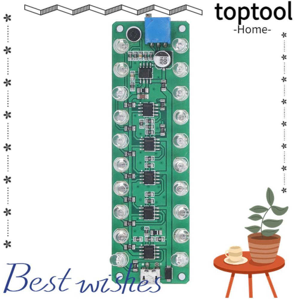 TOPTOOL LED VU Meter, Light Reverse Connection Protection VU Meter, LED Indicates จอแสดงผล LED Voice