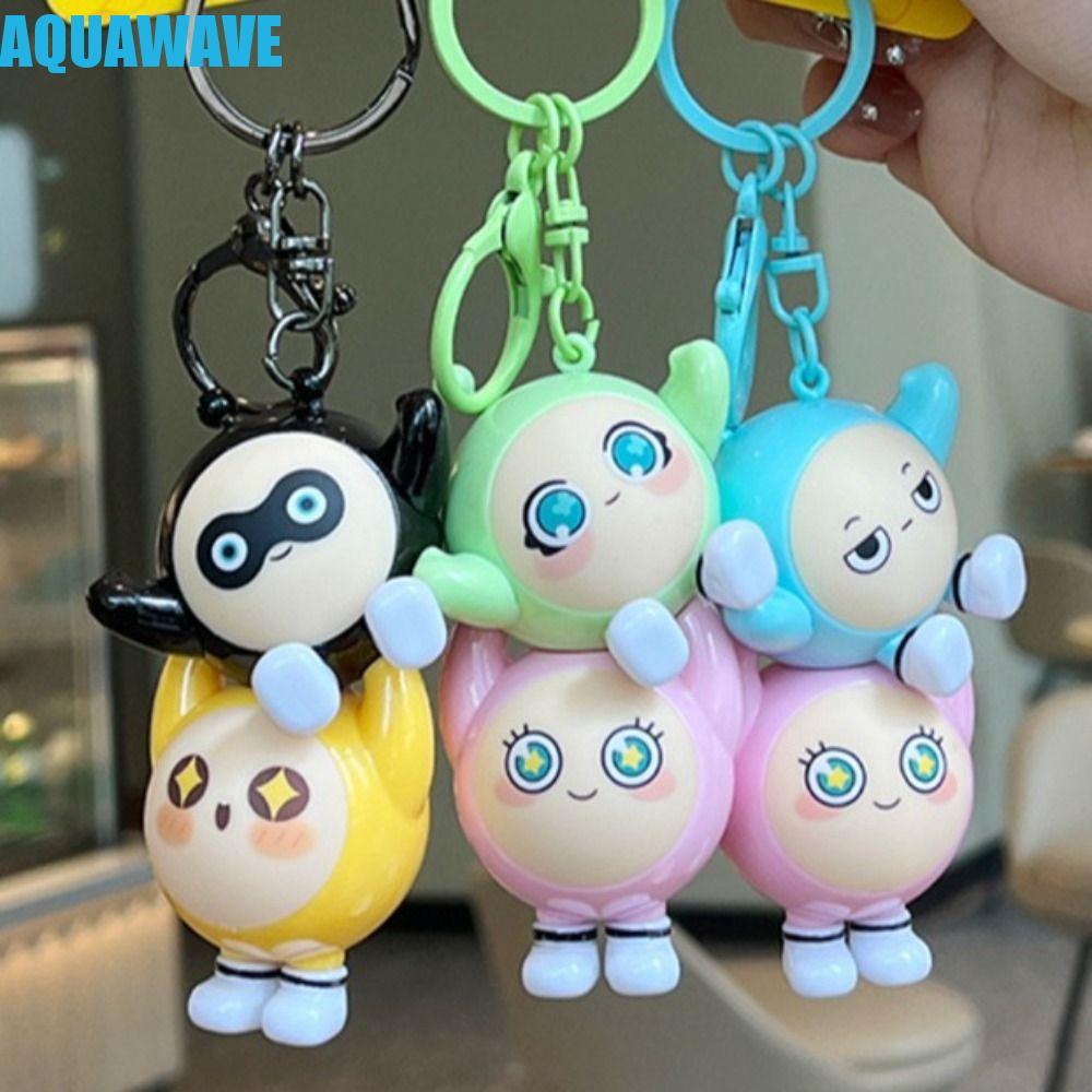 AQUAWAVE Eggy Party พวงกุญแจ, การ์ตูนน่ารัก Eggy Party กระเป๋าจี้, Creative อะนิเมะเกมกระเป๋าเป้สะพา