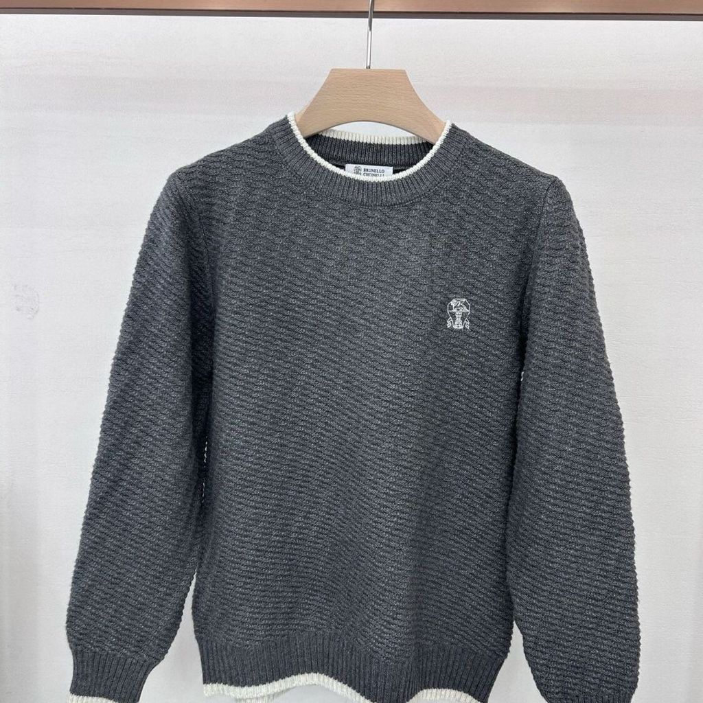 K5CS Italy BC Men's Old Money Style Pure Wool Embroidered Simple Comfortable Business Casual Men's C