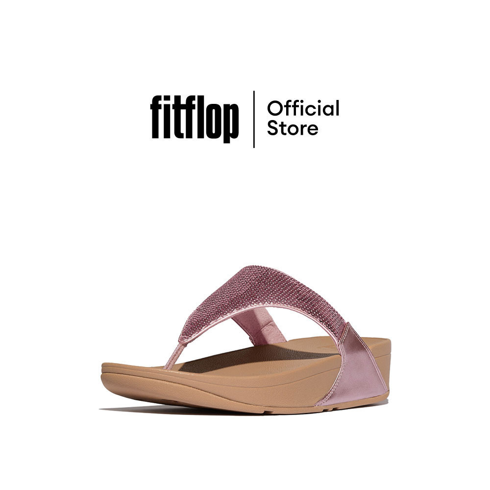 FITFLOP LULU SEQUIN TOE-POST SANDALS รองเท้าแตะแบบหูหนีบผู้หญิง รุ่น JF3-B50 สี PINK