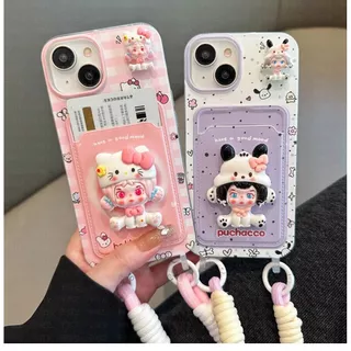 3Dพับผู้ถือบัตรพร้อมเชือกเส้นเล็กสําหรับiPhoneกรณี17 Pro Max 17 Pro 17 16 Pro Max 16 Pro 16 15 Pro Max 15 Pro 15 14 Pro Max 14 Pro 14 13 Pro Max 13 Pro 13 12 โปร 12