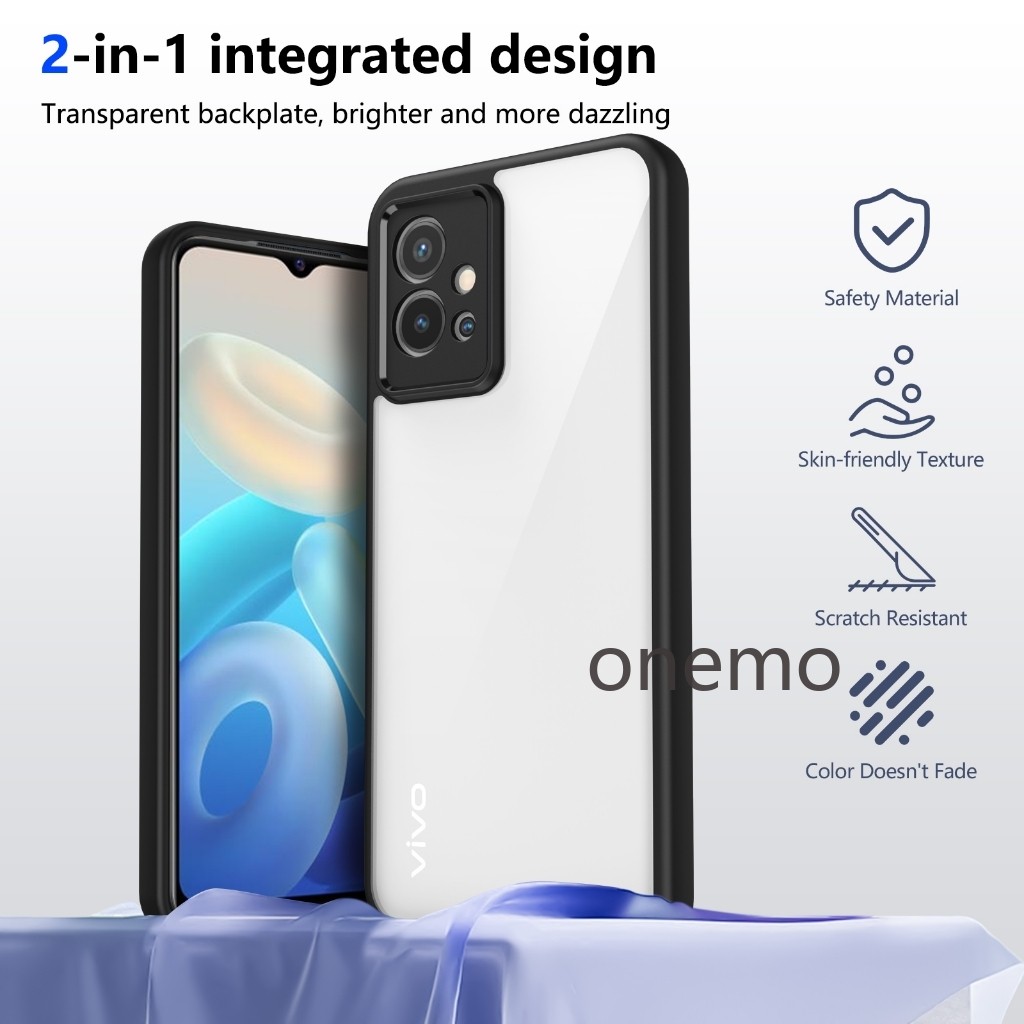 ปลอกสําหรับ vivo iQOO Z6 5G iQ00 iQOOZ6 I2127 เคสโทรศัพท์อะคริลิคใสโปร่งใสซิลิโคนอ่อนนุ่มป้องกันขอบฮ