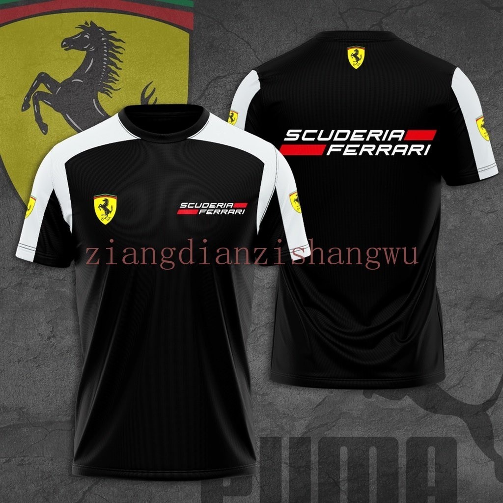 Scuderia F1 Ferrari Racing Shirt ปี 2025 แขนสั้น แห้งเร็วและระบายอากาศได้ดี