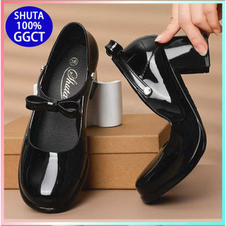 SHUTA New 2-inchs High Heel Black Shoes For Women Shiny Slip-on High heels For school and office#726