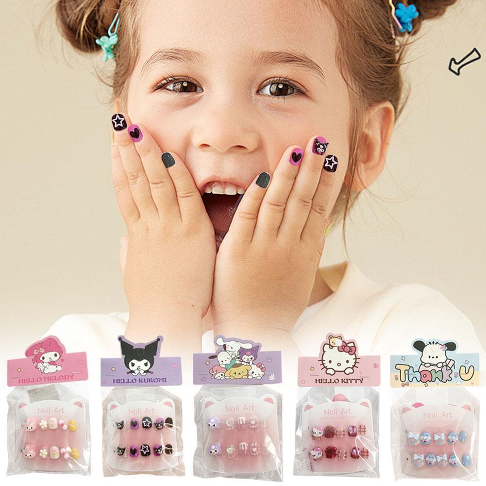 3d การ์ตูนตุ๊กตาสติ๊กเกอร์ติดเล็บน่ารัก Hello Cat Dong ตุ๊กตาเครื่องมือเด็กแต่งหน้า W2r5