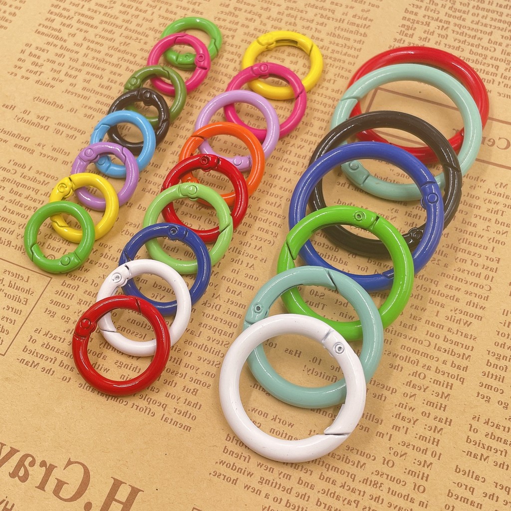 โลหะผสมผสมสี มาการอง สีฤดูใบไม้ผลิหัวเข็มขัดรอบเปิดแหวนแหวนหัวเข็มขัดหูฟังพวงกุญแจ ทําเอง เครื่องประดับอุปกรณ์เสริมวัสดุ - รูปที่ 5