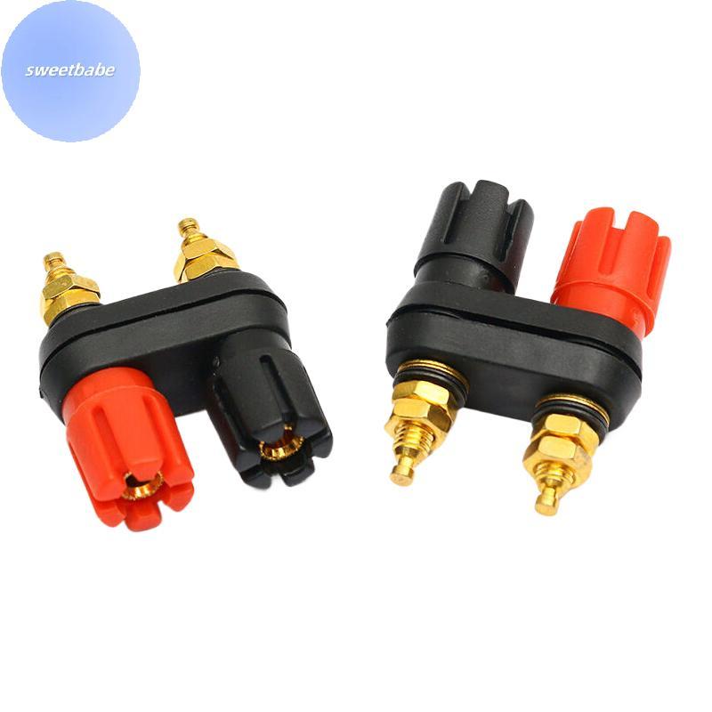 SEBABE ลําโพง Banana Plug Terminal Connector Banana Socket Dual Female Banana Plug สําหรับลําโพงเครื