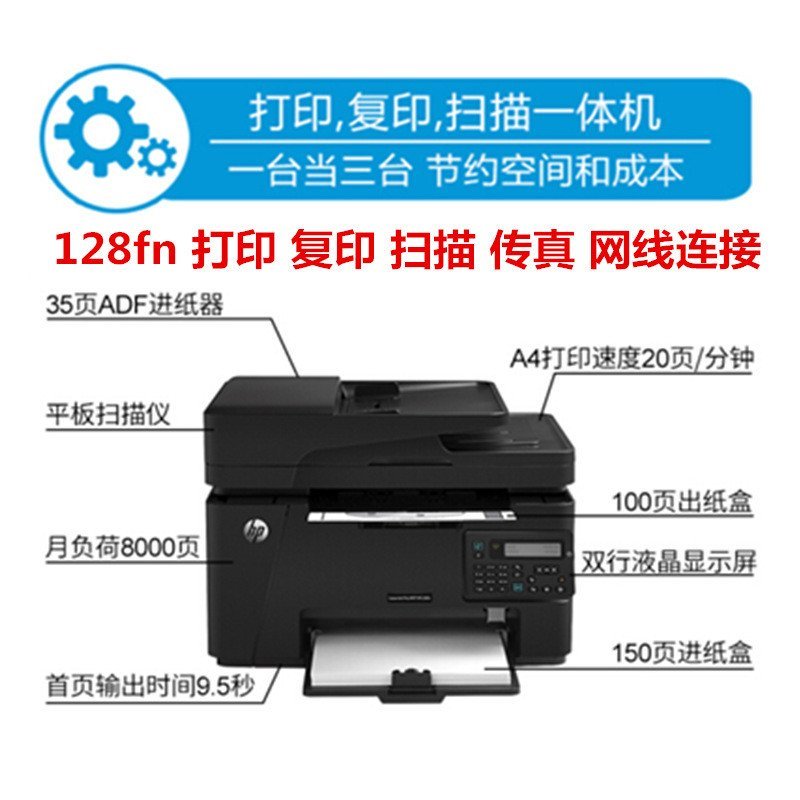 HP m128fn/128fw/128fp เครื่องพิมพ์เลเซอร์ขาวดํา Copy Scan Fax เครื่องออลอินวัน 138pnw