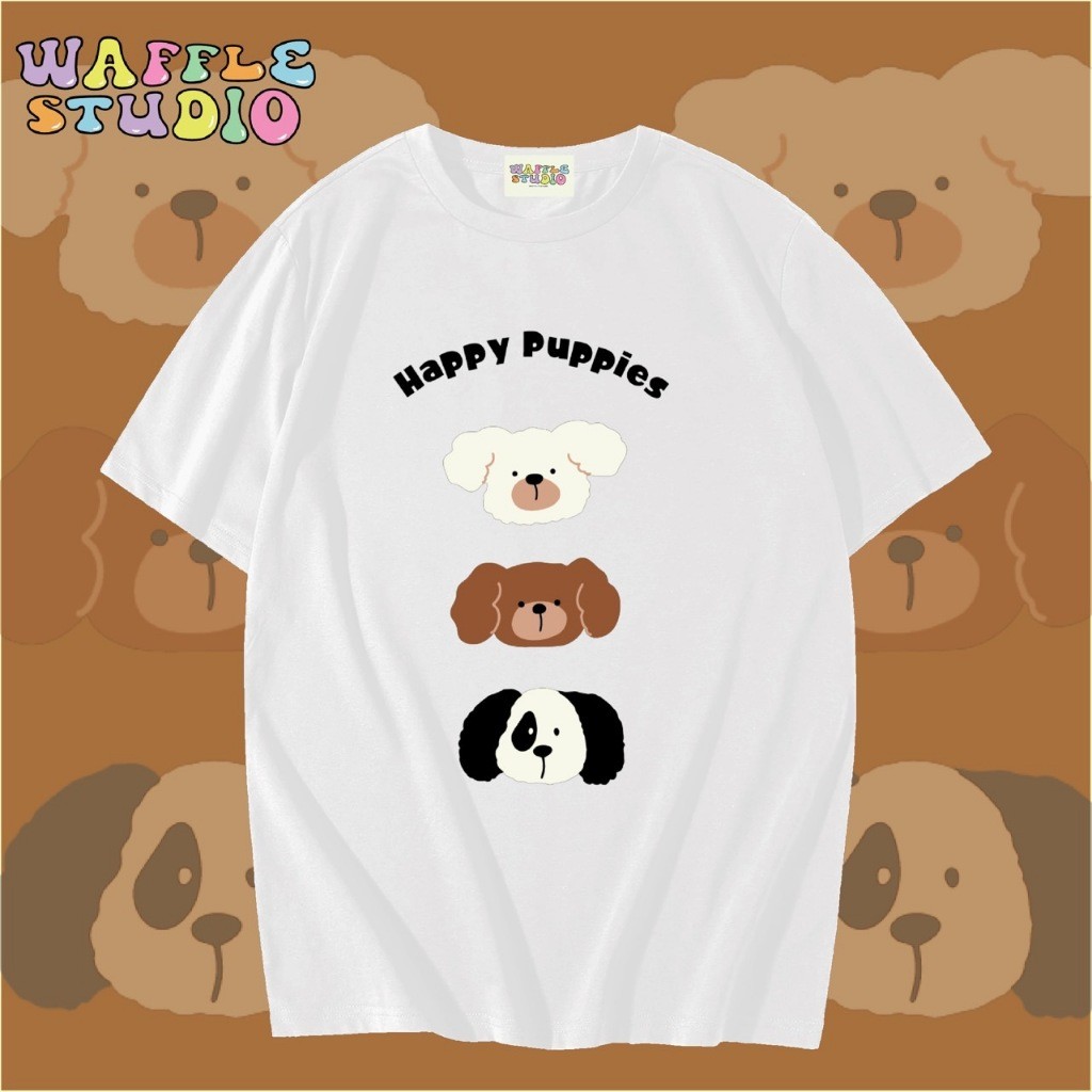 [ส่งฟรี 🔥 ] WS0323 เสื้อยืดโอเวอร์ไซส์ เสื้อยืดเกาหลี ผ้าคอตตอน เสื้อยืด WAFFLE STUDIOS-5XL