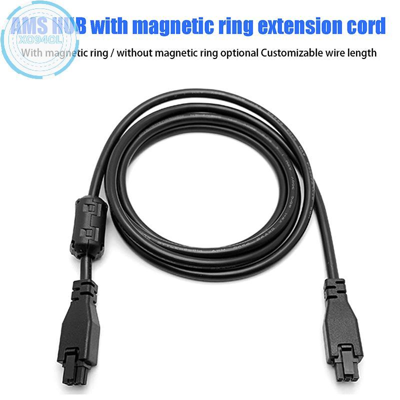 Xo94olสําหรับBambu Lab X1/P1 AMSสายAMS HUB 1M 2M 6-pinแม่เหล็กแหวนสําหรับBambu Lab X1/P1 3Dเครื่องพิ
