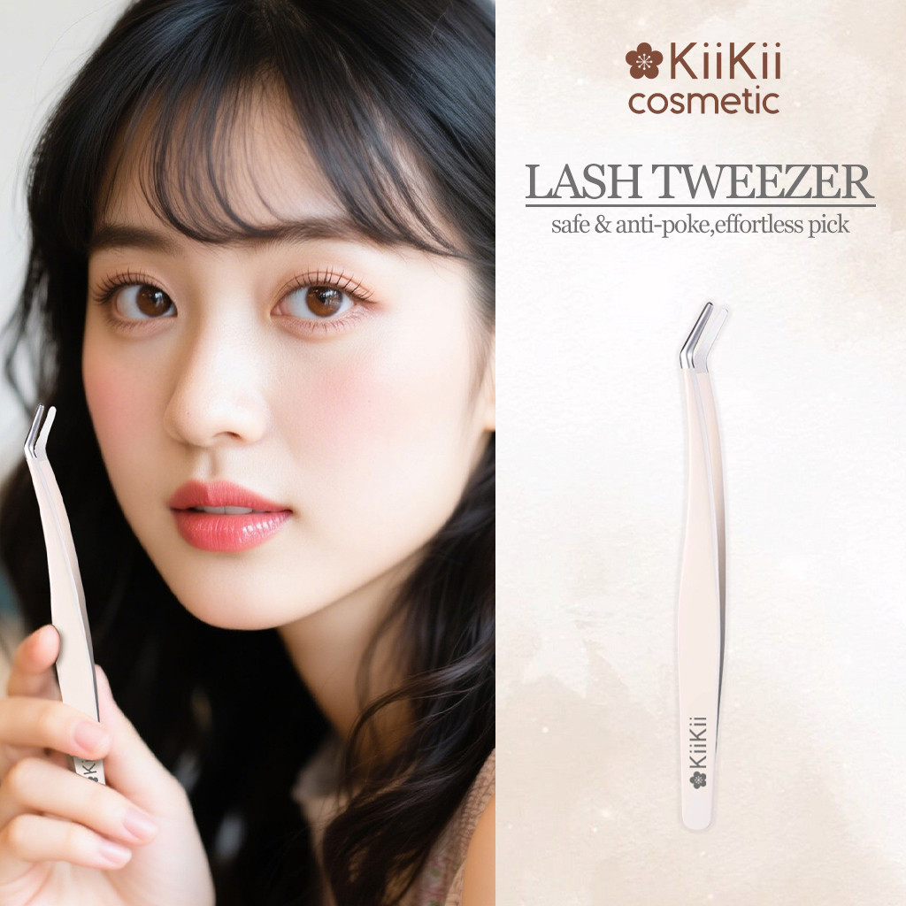 KiiKii Cosmetic แหนบต่อขนตา ที่คีบขนตา เหมาะสําหรับผู้เริ่มต้นใช้งาน ไม่บาดผิวหน้า