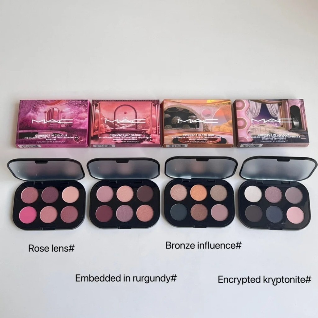 MAC Six Color Eyeshadow #Rose Lens #Embedded In Rurgundy #Bronze Influence