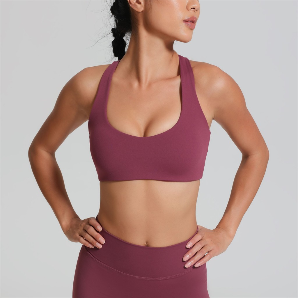 【Anran】กีฬา บรา เซ็กซี่ U คอรวมกันกระแทกรูป H กลับความเข้มข้นสูง เร็ว แห้ง ยิม บรา ฟิตเนส