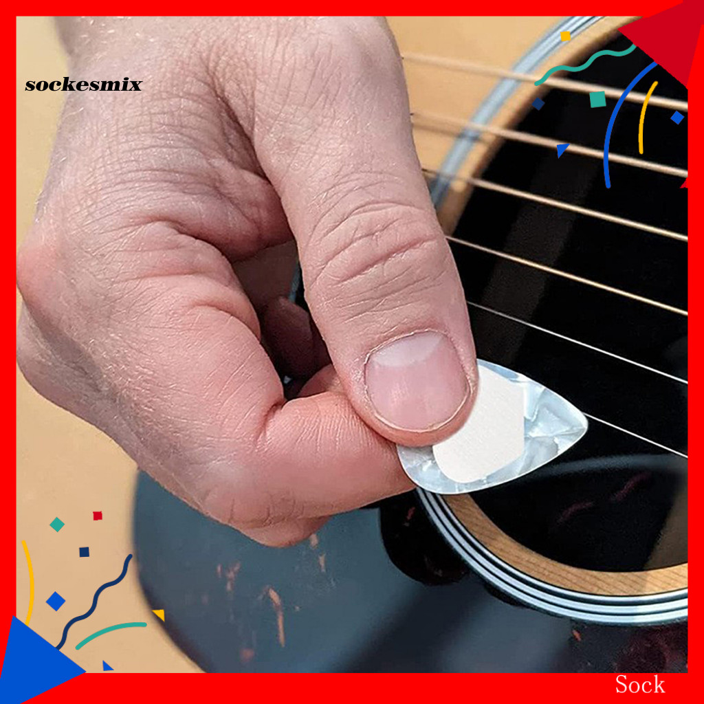 SX Textured Guitar Pick Stickers Guitar Pick Stickers Anti-slip Guitar Pick Grips for Sweaty Hands P