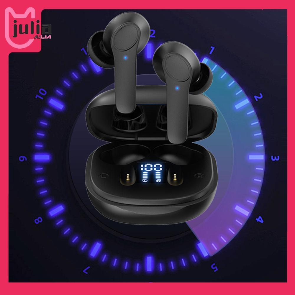 [Julia1.th] 144 ภาษา Real Time Translator Earbuds Wireless BT Voice Translator (สีดํา)