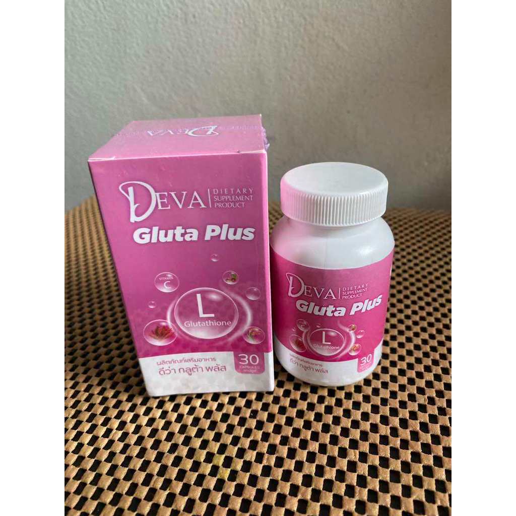 กลูต้าเพียว ดีว่า กลูต้า พลัส กลูเพียว 30 เม็ด Deva Gluta Plus