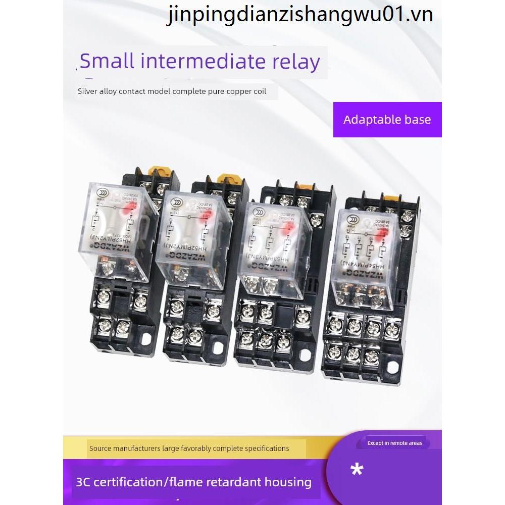 HH52P รีเลย์แม่เหล็กไฟฟ้าระดับกลางขนาดเล็ก HH53P HH54P HH62P 220V AC 12V 24V14 Pins