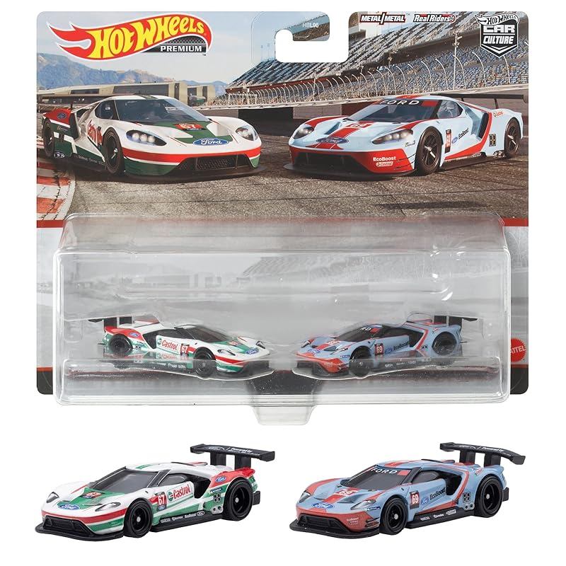 Hot Wheels Premium 2-Pack - '16 Ford GT Race [3 years old and up] HCY72 White/Blue