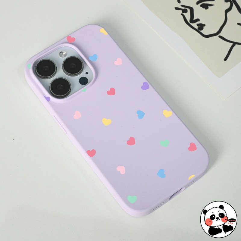 น่ารัก Hearts Macaron สีเคสโทรศัพท์สําหรับ Vivo V40 V30 V29 Pro Lite X200 FE S30 Pro Mini VivoV40 X200FE 5G หรูหราการ์ตูน Matte กันกระแทก Soft Candy ปลอก - รูปที่ 6