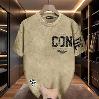 🌷Su.Tee🌷 สื้อยืด oversize เสื้อแฟชั่น เกาหลี โคตรนุ่ม เนื้อผ้าฝ้ายผสมโพลีเอสเตอร์ ลาย"CON DE" สินค้าใหม่ 2025