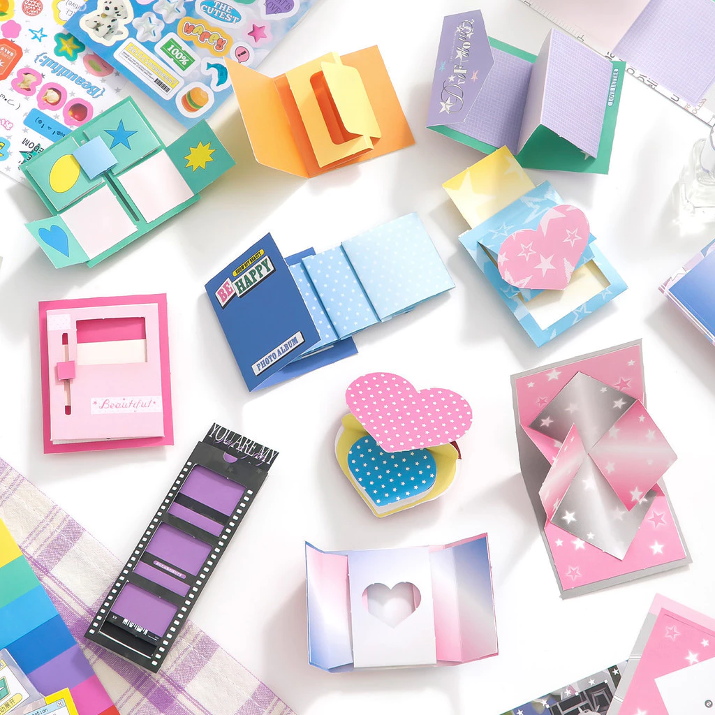 15 ชิ้นสมุดภาพชุด Junk Journal Scrapbooking อุปกรณ์ Creative Journaling ชุด Bullet Journals วัสดุสําหรับสาววัยรุ่นผู้หญิงผู้ใหญ่ศิลปะหัตถกรรม Evidera