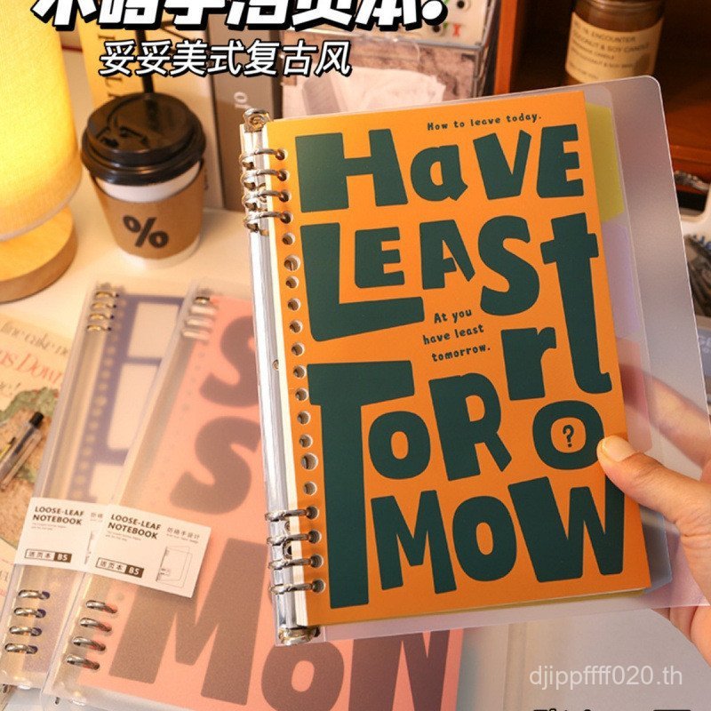 B5 DXA1 เครื่องเขียน High-value Loose-leaf Notebook Notes American Style Reading Coil A5 Notebook B5
