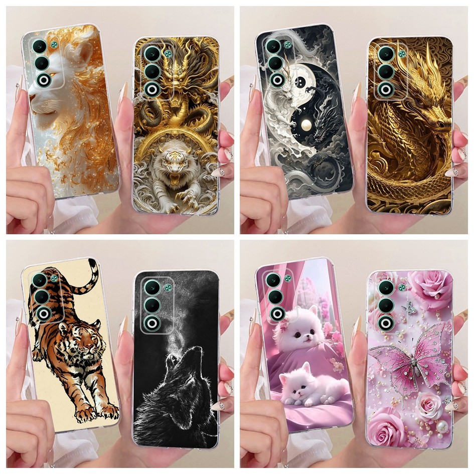 สําหรับ OPPO A5 A5x 4G กรณี CPH2727 CPH2725 ยอดนิยมมังกร Tiger Clear ซิลิโคนนุ่มเคสโทรศัพท์สําหรับ OPPO A5 5G CPH2735 กันชน