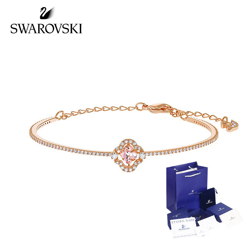 SWAROVSKI สร้อยข้อมือสวารอฟสกี้ประกายไฟ สร้อยข้อมือหญิงเงินสเตอร์ลิงปรับสร้อยข้อมือหญิงเครื่องประดับสร้อยข้อมือประณีตสร้อยข้อมือคริสตัลสร้อยข้อมือมิตรภาพชุดข