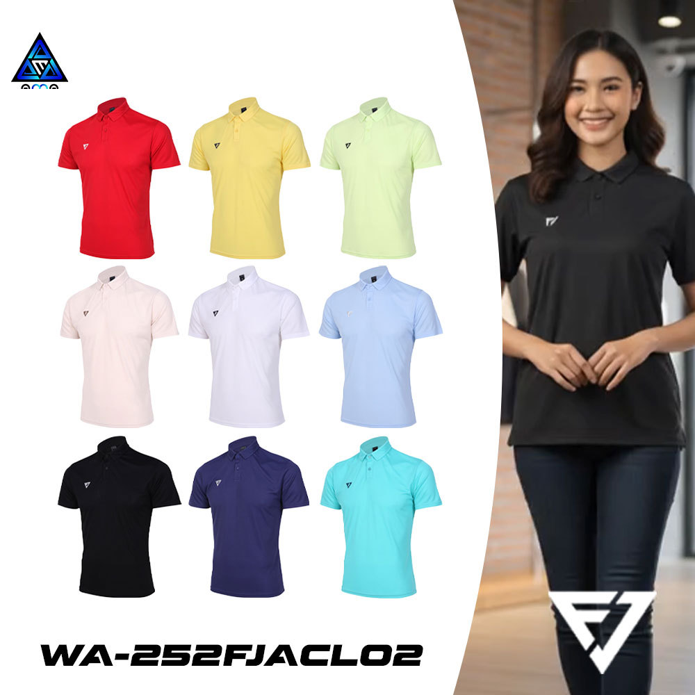 ลดแล้วลดอีก30% WARRIX รุ่น FIT JUNCTION BASIC รหัส WA-252FJACL02 เสื้อโปโลวอริกซ์ โพลีเอสเตอร์ 100%