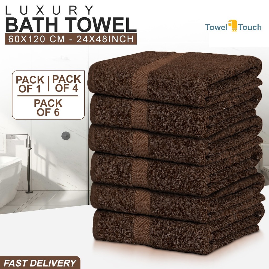 ผ้าเช็ดตัวจํานวนมาก US - 60x120CM | 500 GSM 100% ปั่นผ้าฝ้ายดูดซับสูง Utopia ผ้าเช็ดตัว Bath Tuala M
