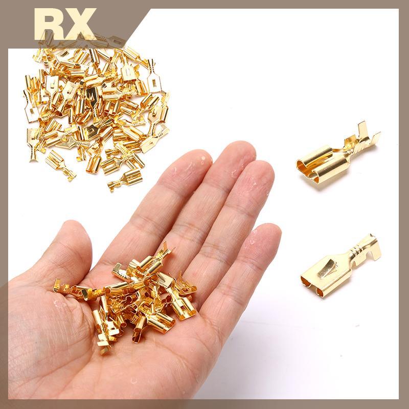 50PCS 6.3 Crimp Terminal ชายหญิง Spade Connector Crimping Terminal