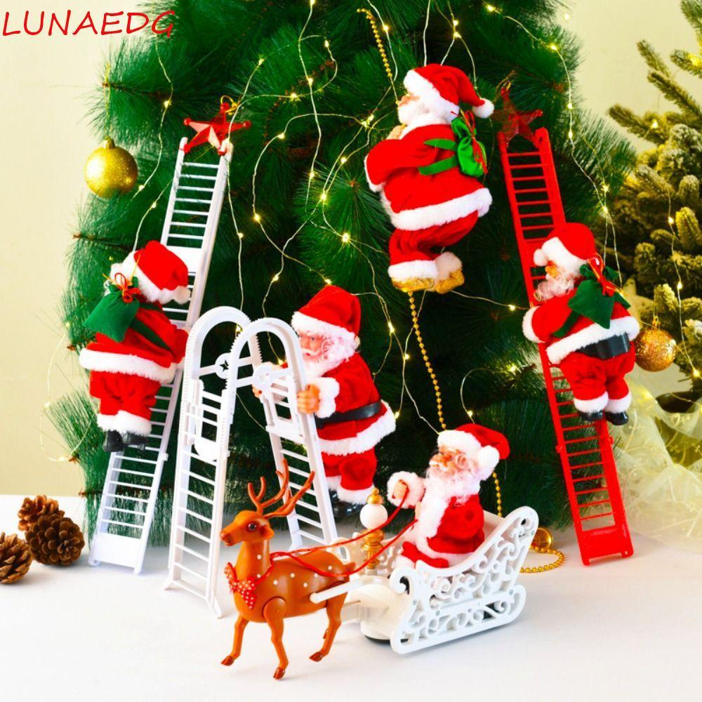 LUNAEDGE ซานตาคลอสไฟฟ้า, เชือกปีนเขาบันได Twerk Santa Claus, เครื่องประดับคริสต์มาสร่มชูชีพ Twerk ขี