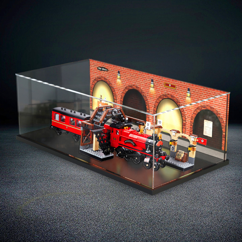 [กล่องแสดงโมเดล] กล่องเก็บของอะคริลิคเหมาะสําหรับ Lego 75955 Hogwarts Express Train Model Anti-dust 