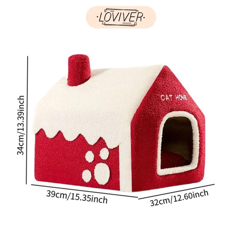 Snow House ที่นอนแมวสําหรับแมวในร่ม Funny Play & Sleep Puppy Kennel สัตว์เลี้ยงแบบพกพา Nest ตกแต่งงานรื่นเริงบ้านแมวที่สะดวกสบาย ราคา ถูกที่สุด ดีลบีเคเค แกลเลอรีภาพที่ 5