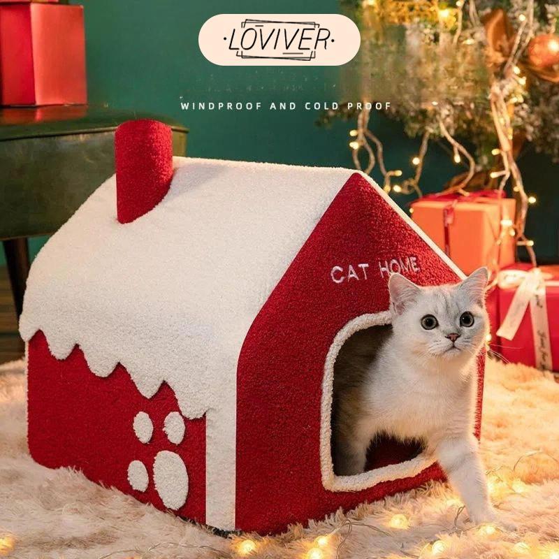 Snow House ที่นอนแมวสําหรับแมวในร่ม Funny Play & Sleep Puppy Kennel สัตว์เลี้ยงแบบพกพา Nest ตกแต่งงานรื่นเริงบ้านแมวที่สะดวกสบาย ราคา ถูกที่สุด ดีลบีเคเค แกลเลอรีภาพที่ 6