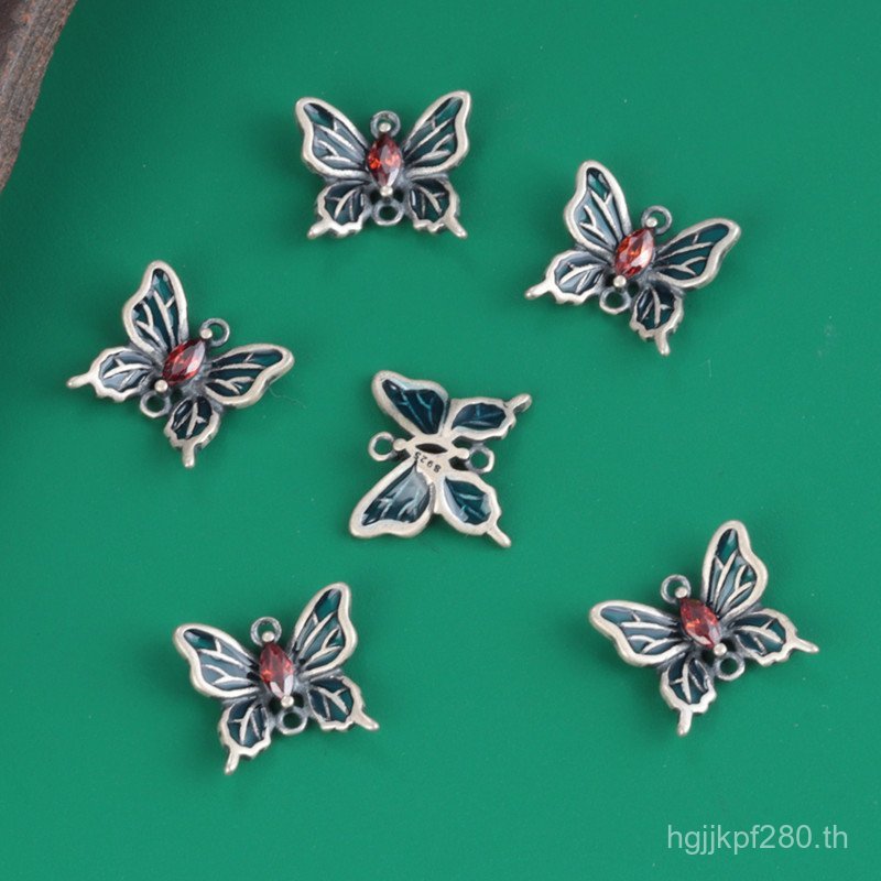 อีพ็อกซี่ลูกปัดเงินสเตอร์ลิง S925 สำหรับสร้อยข้อมือและสร้อยคอมือทำ ใช้ในงานคราฟต์ DIY E6W7