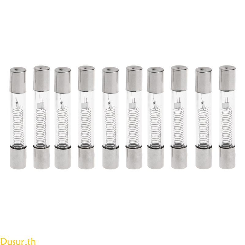 Dusur 10x 5KV 0 8A 800MA ไมโครเวฟแรงดันไฟฟ้า Quick Blow ฟิวส์ Glas เปลี่ยนหลอด