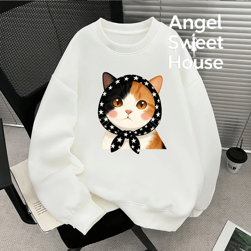 (จัดส่งตลอด 24 ชั่วโมง）Angel Official oversize ทันสมัย เกาหลี เสื้อแขนยาว หลวม เสื้อยืด  เสื้อ เสื้อคอกลม พลัสไซส์ Y245 ราคา ถูกที่สุด ดีลบีเคเค แกลเลอรีภาพที่ 3