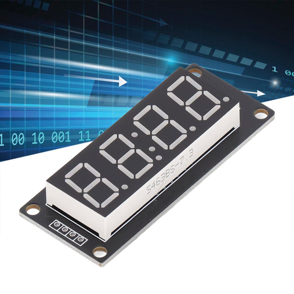 4 Digit 7 Segment หลอดดิจิตอล 5V มัลติฟังก์ชั่นเชื่อมต่อจอแสดงผล LED โมดูล Pin Header สำหรับ DIY อิเ