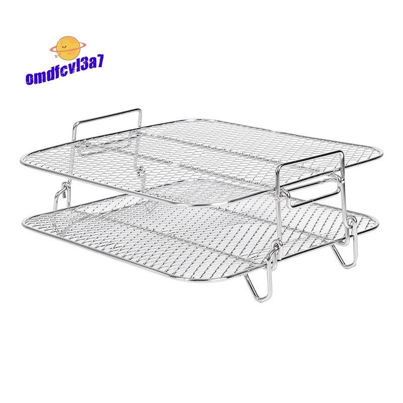 Air Fryer Rack สําหรับ 5.5L Air Fryer, 2 ชั้น Air Fryer Grill/ชั้นวาง/Dehydrator Rack Square ,Air Fr