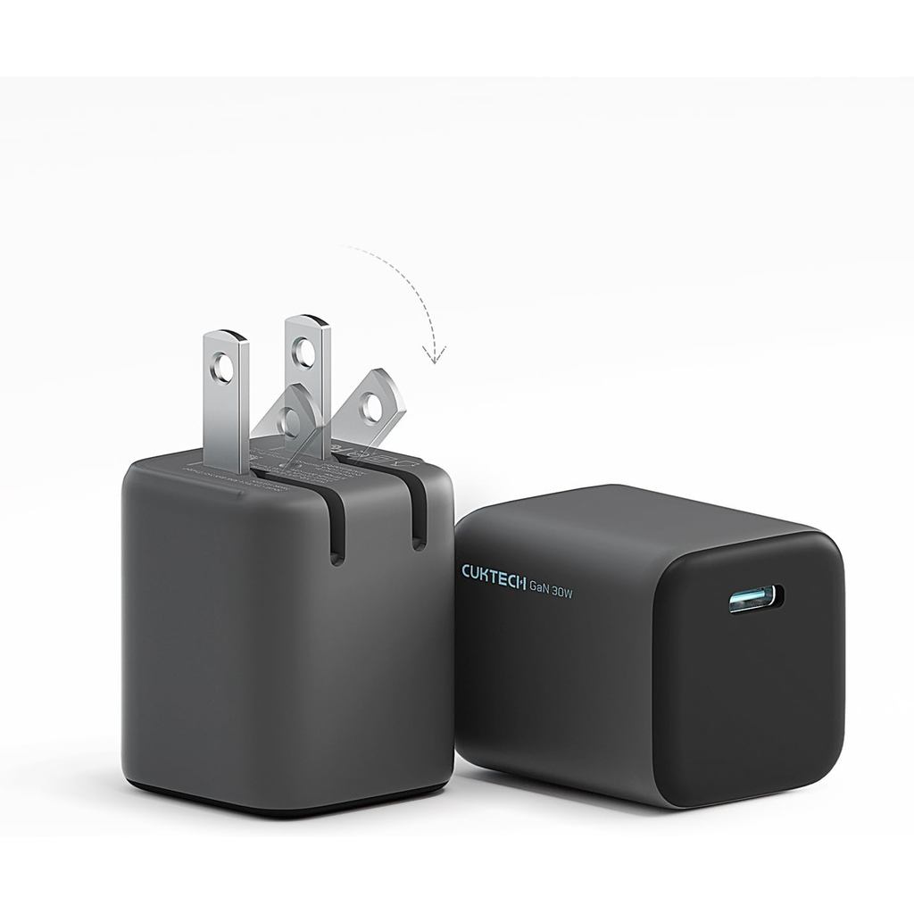 CUKTECH 30W ที่ชาร์จโทรศัพท์ 2 แพ็ค, USB C PD 3.0 Fast Charging Wall Charger Block, ขนาดกะทัดรัดและพ