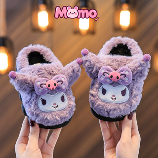 SANRIO รองเท้าแตะผ้าฝ้ายสำหรับเจ้าหญิงน้อย สวมใส่ง่ายภายในบ้…