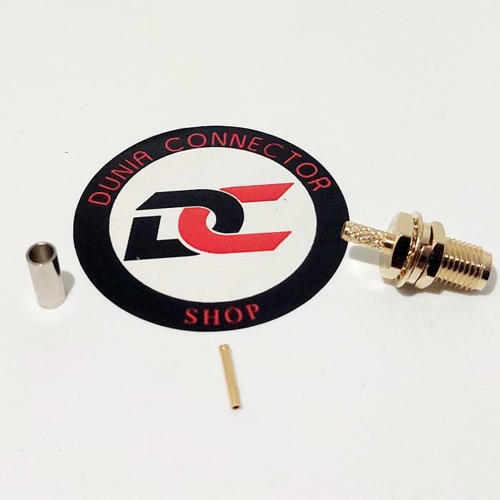 SMA หญิง CONNECTOR RG 174 RG 316 CRIMPING พร้อมแหวนนิกเกิล !