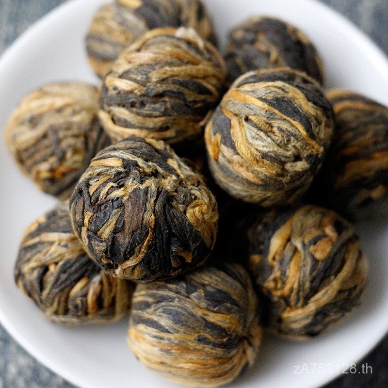 Tuo Handmade Dragon Ball ชาขายส่ง Dianhong Fengqing ชาดําขนาดเล็ก Golden Ball สิวชาไฮเดรนเยีย Red Ba